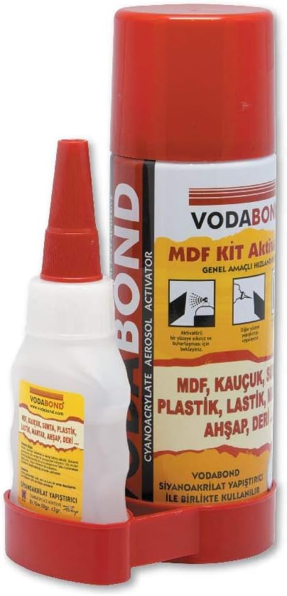 VODABOND 53.03.028 Mdf Yapıştırıcı Kit, 200ml, Şeffaf