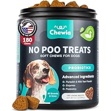 No Poo Chews for Dogs - Coprophagia Deterrent - Dog Probiotics for Digestive Health with Enzymes - Canine Stool Eating Deterrent - Digestive, Dental, Gut & Immune Health Treats - No Poop Eating