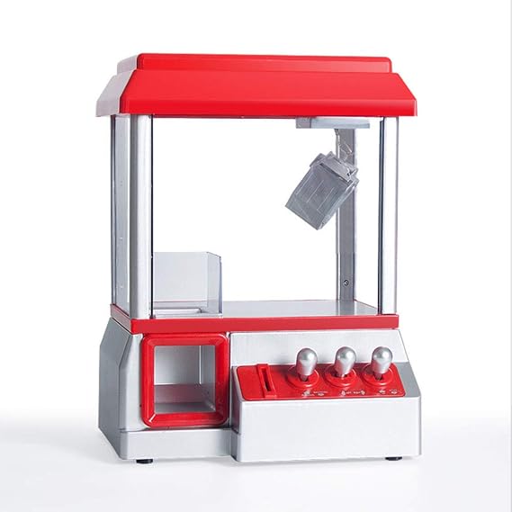 Large Claw Toy Grabber Mini Arcade Machine with Lights & Sounds - Electronic Claw Toy Grabber Machine, Animation, Authentic Arcade Sounds for Exciting Play with Volume Control Switch