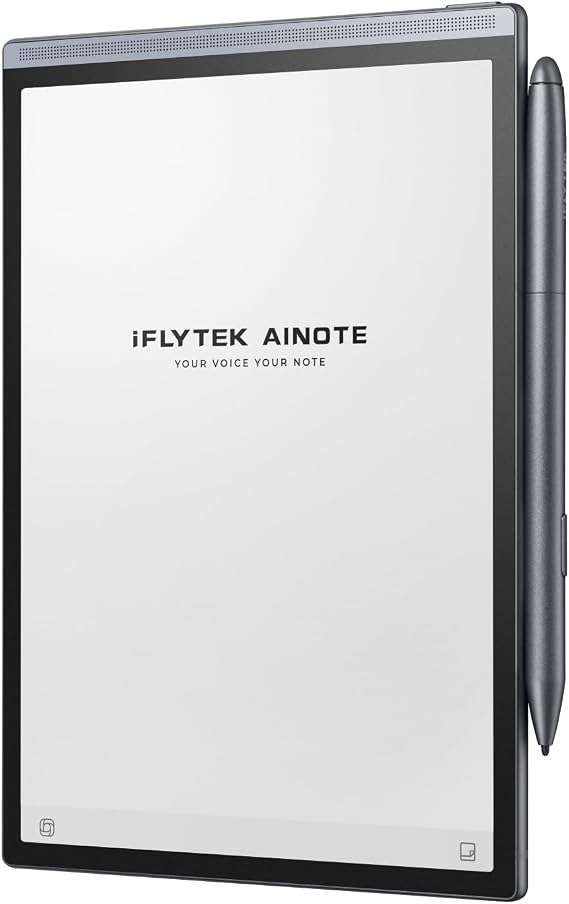 iflytek AINOTE Air 2 E-Ink Tablet, 8.2 Inch Note and E-Paper Tablet, Supernote Writing Tablet with Stylus Pen, Transcription in 14 Languages for Meeting, Learning and Reading, Grey