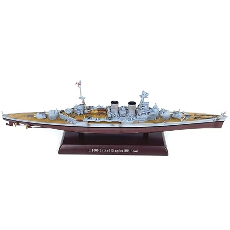 1: 1000 Scale United Kingdom HMS Hood Battlecruiser Alloy Warship Model Military Model Diecast Ship Model for Collection