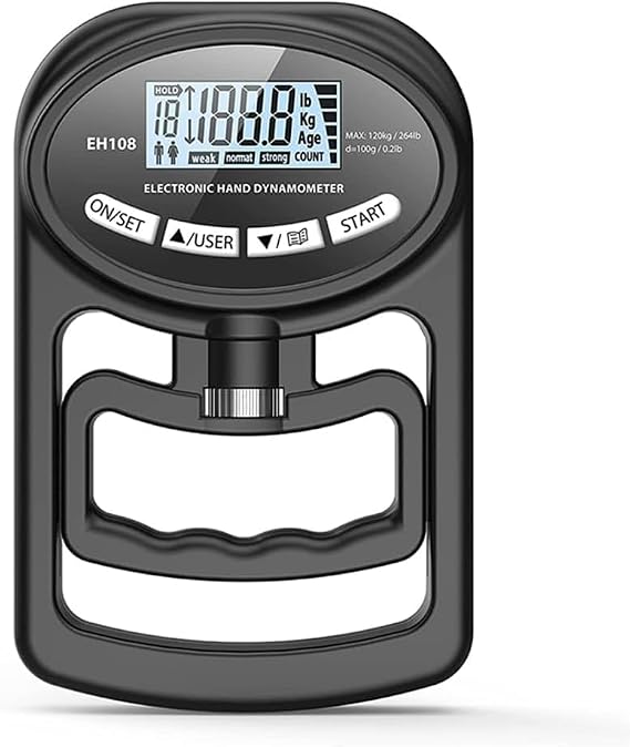 Hand Dynamometer Grip Strength,1set Grip Test,Hand Dynamometer-Electronic Hand Grip Strength Tester Black Grip Strengthener,Hand Trainer