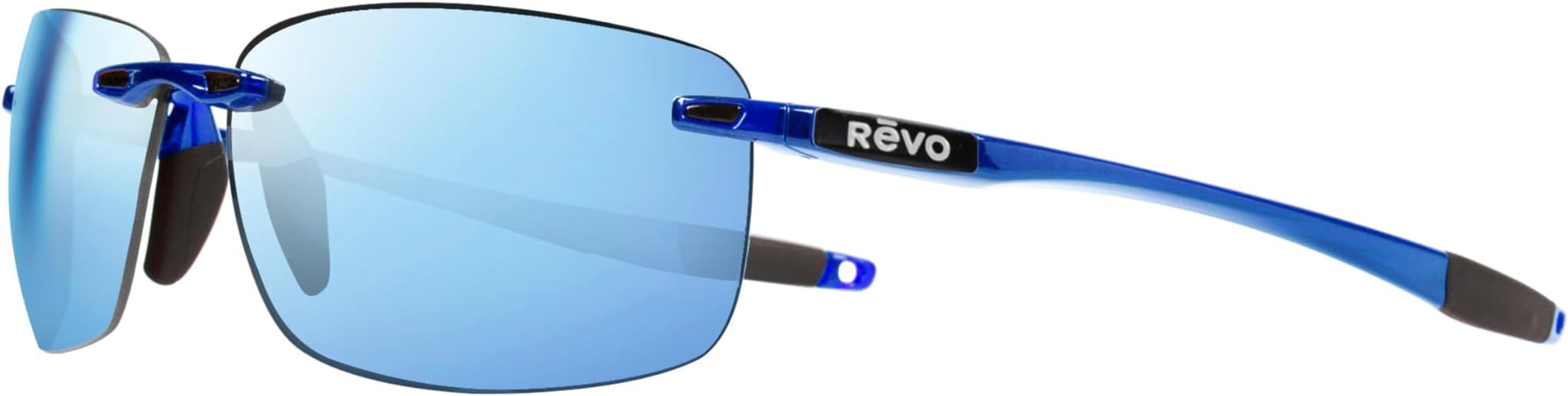 Revo Sunglasses Descend N: Polarized Lens Filters UV, Rimless Rectangle Frame