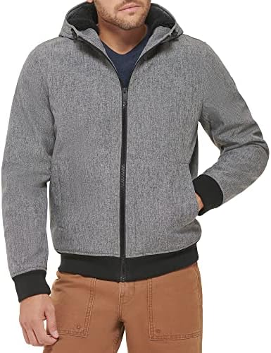 DOCKERS Mens Softshell Sherpa Lined Bomber Jacket Standard and Big & Tall