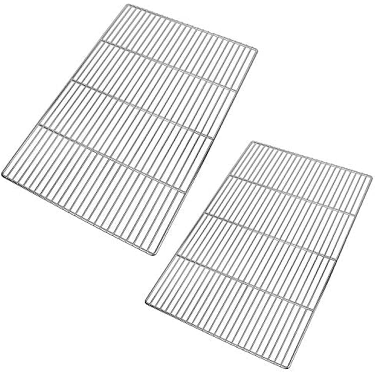 LANEJOY BBQ Grill Grates Replacement, Stainless Steel Barbecue Wire Mesh, Multifunction Cooking Grate for Outdoor Grill 2 Pack 20 131612 78