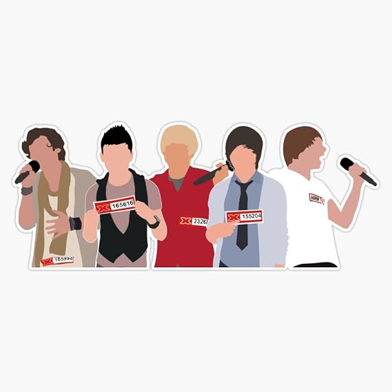 Young One Direction Auditions (Horizontal Format) Sticker Bumper Sticker Vinyl Decal 5"