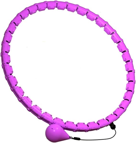 Weighted Hula Infinity Hoop for Adult Weight Loss, 36 Knots Plus Size Smart Hula Fitness Exercise Hoola Hoop Suitable, for Women and Beginners, Detachable Ab Trainer