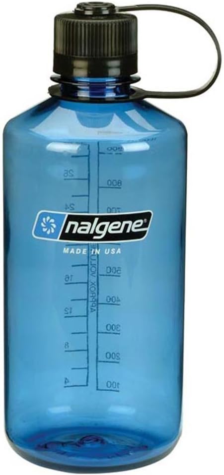 Nalgene Tritan Narrow Mouth BPA-Free Water Bottle, Slate Blue, 32 oz