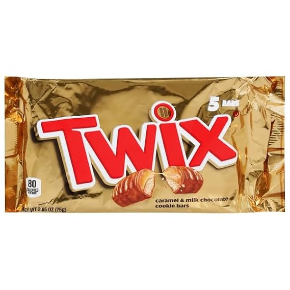 Twix, Caramel And Milk Chocolate Cookie Bars, 2.65 Ounce