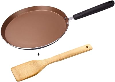 Nonstick Skillet Crepe Pan Omelet Pan Pancake Fry Pan Kitchen or Camping Cookware 8-Inch, Gold