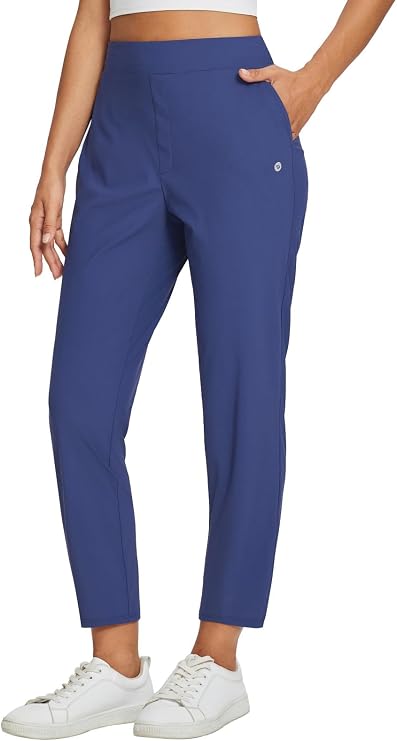 baleaf Women's Travel Pants Lightweight Stretch with Zip Pockets | Petite Fit Available, Secure Zip Pockets, Business Casual Slacks, Stretch Comfort for golf walking Jogging