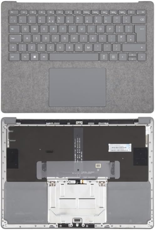 PC Laptop Replacement Parts for Microsoft Surface Laptop 3/4 / 5 13.5 inch UK Keyboard with C Shell/Touch Board (Grey) Accessories