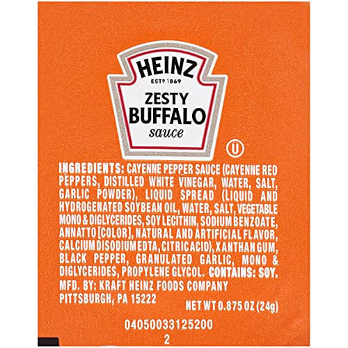 Heinz Zesty Buffalo Sauce Single Serve, 0.875 Oz, 100 Count