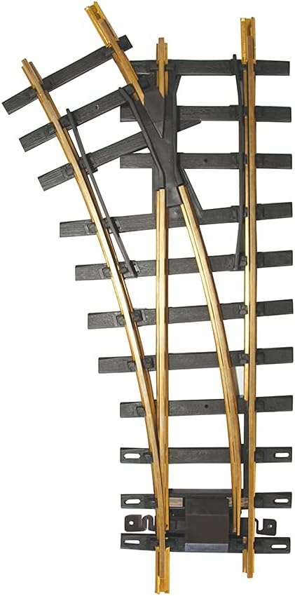 Bachmann Industries Large G Scale Universal Brass Track with 30 Degree 4 Diameter Turnout, Left