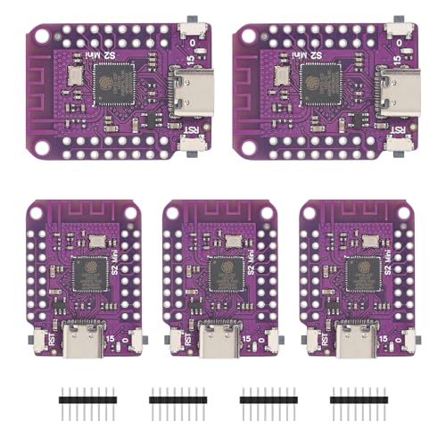 5pcs ESP32 S2 Mini V1.0.0 WiFi Development Board Based ESP32-S2FN4R2 4MB Flash 2MB PSRAM Type-C USB Connect ESP32-S2 Mini Module for MicroPython