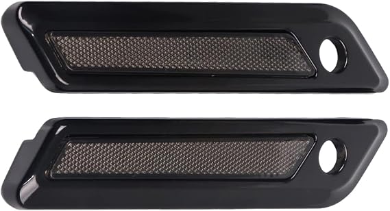 Saddle Bag Outer Lid Hinge Lock Covers MASO Motorcycle Saddle Bag Hinge Closure Covers (Tinted Lens) 2014-2023 H&arl-ey Touring Electra Road Street Glide