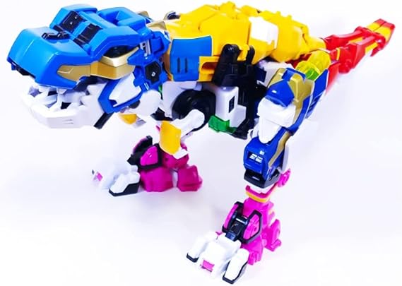 Miniforce Super Dino Power 2 Super T-Raking- 5 Robots Transform into one Dinosaur Robot 19.2 * 9.6 * 13.5in, 14+