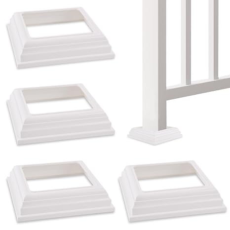 4x4 Vinyl Fence Post Skirt Split Style Post Sleeve PVC Base Cover