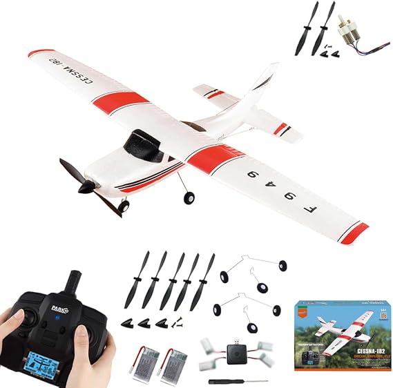F949 RC Plane 720 Motor 3CH 2.4Ghz Remote Control Airplane EPP 3D6G RTF RC Airplane for Beginners Easy to Fly RC Glider with 2 Batteries Propellers Landing Gear (2BSL+ Motor)