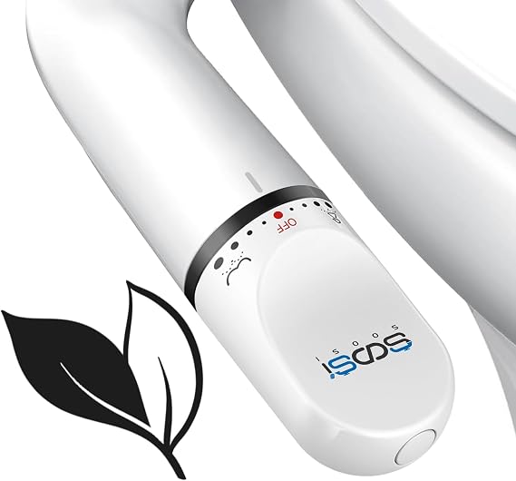 Ultra-Slim Bidet Attachment for Toilet Dual Nozzles Feminine & Rear Wash Bidet Toilet Seat Attachment Non Electric Self Cleaning Fresh Cold Water Toilet Bidets Spray Jet Easy Install (Black)