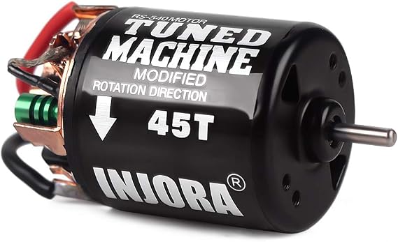 INJORA 540 Brushed Motor 45T Waterproof Motor for 1/10 RC Cralwer Car Axial SCX10 Pro SCX10 AXI03007 90046 TRX4 D90 Monster Truck (45T)