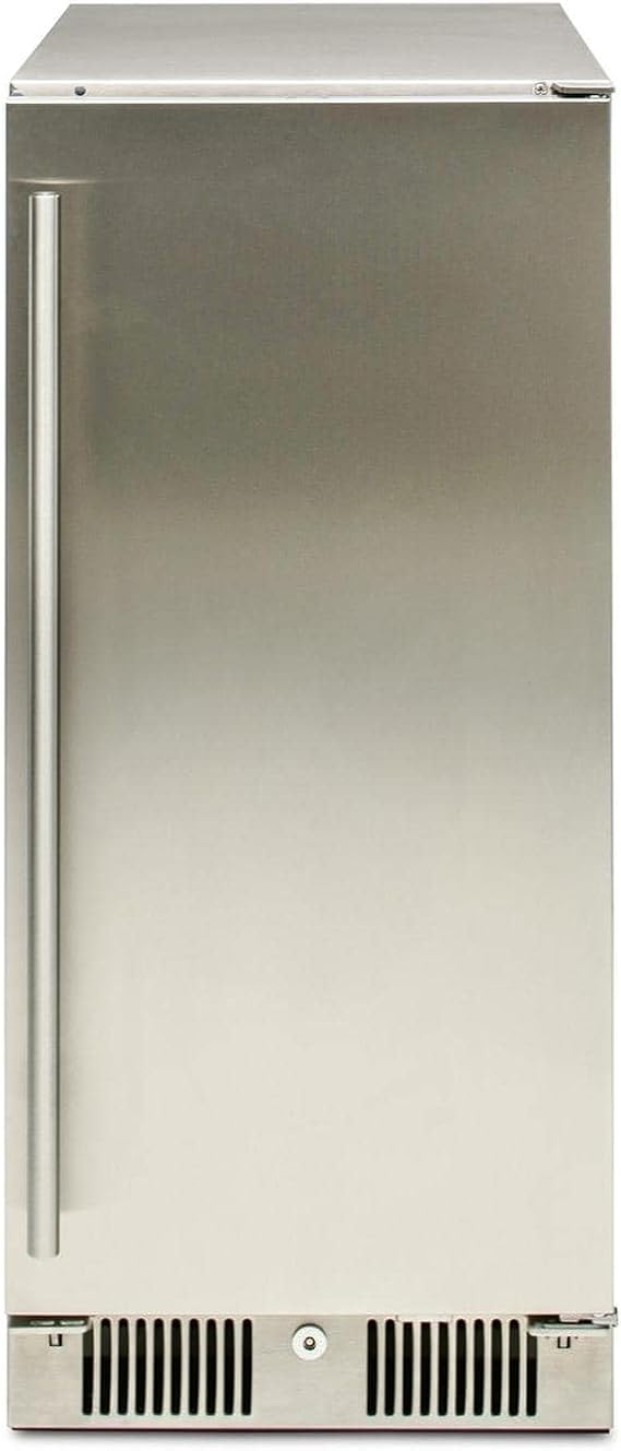 Blaze 15-Inch Outdoor Rated Compact Refrigerator | 3.2 Cu. Ft. Stainless Steel Fridge with Reversible Door & Adjustable Shelves | UL Certified for Outdoor Use | BLZ-SSRF-15