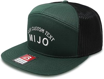 Custom Mesh Cap Hat Snapback Hat Mijo Son C Flat Bill Hat Trucker Cap Hat 7 Panels