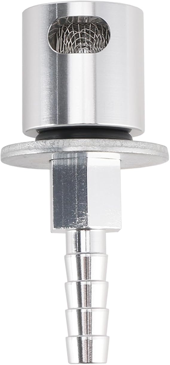 MAD HORNETS 19-174 Fuel Tank Vent Remote Mount Roll Over Valve External Rollover Check Valve Vent 5/16'' Hose Barb Fitting
