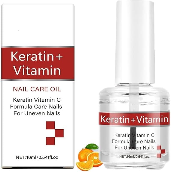 Keratin + Vitamins C Nail & Cuticle Oil, Keratin Protein Nail Moisturizes And Strengthening Care, Impove Cracked Nails & Rigid Cuticles, Deep Moisture For Nails And Cuticles For Nail Growth