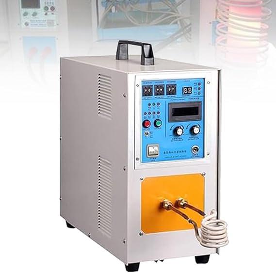 High Frequency Induction Heater, 15KW Metal Heater Induction Heating Machine Furnace, Oscillation Frequency 30-80KHZ, 2200C for Heat Treatment Forging Welding
