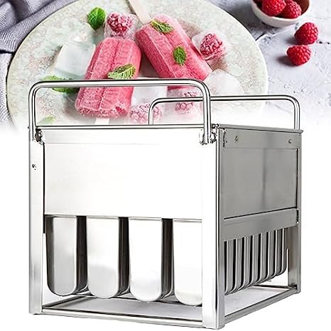 40-Cavity 304 Stainless Steel Popsicle Molds - Durables Ice Cream Maker for DIY Treats, Easy to Clean, Perfects for Home and Commercial Use