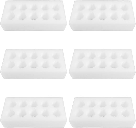 IMIKEYA Egg Shipping Foam 6 Sets Chicken Egg Foam Tray 10 Grids Egg Crate Thickened Foam Egg Holder Quail Egg Cartons Box Reusable Egg Wrapping Tray
