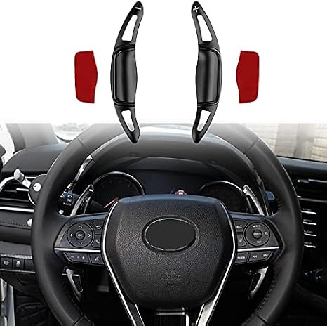 CKE Compatible with Toyota Camry 2026 2025 2024 2023 2022 2021 2020 2019 2018 for Corolla RAV4 Crown Avalon Accessories Sporty Car Paddle Shifter Extension Shift Paddle Cover Trims -Black