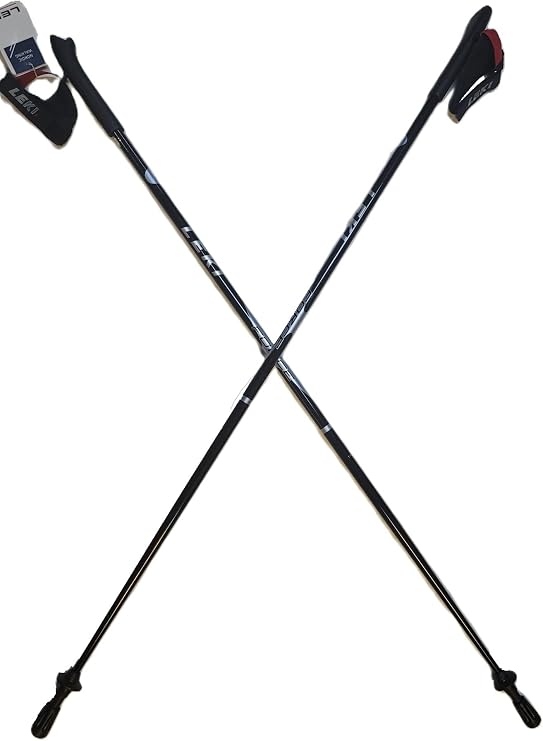 LEKI Nordic Walking Force Aluminum Walking Poles Black/Blue