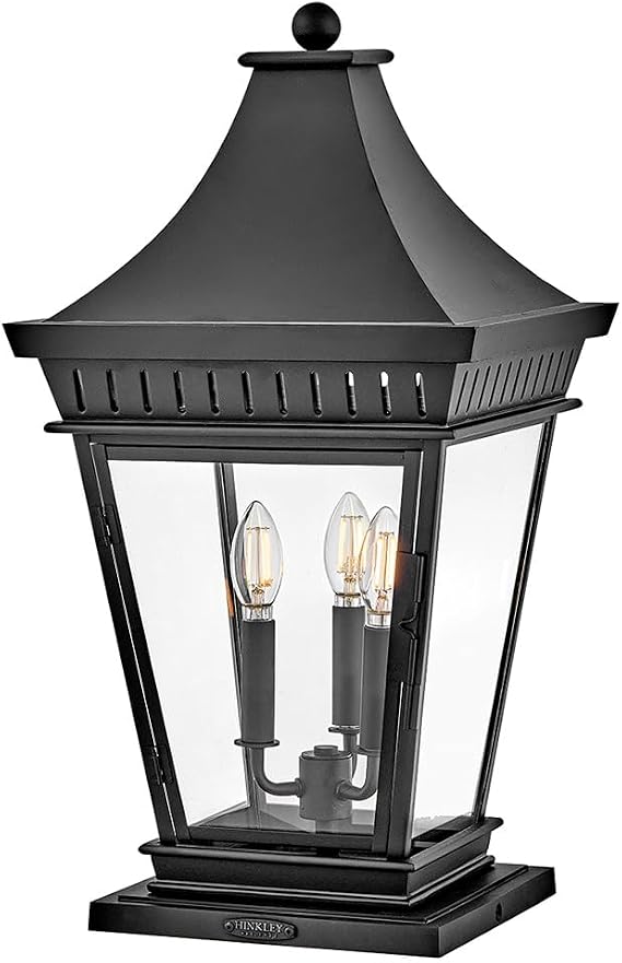 Hinkley Chapel Hill Large Pier Mount Lantern, Museum Black