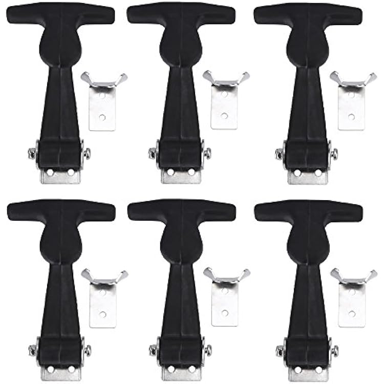 Creatyi 6 PCS Rubber Flexible Hasp T-Handle Draw Latches
