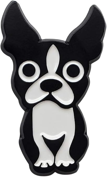 CUFTS Boston Terrier Enamel Pin Metal Black Dog Brooch Gifts for Dog Lovers Boston Terrier Lapel Pin Jewelry