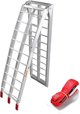 1pc 7.5 Motorcycle ramp Aluminum Arched Foldable Folding Loading ATV Dirt Bike Ramp 750Lbs Capacity