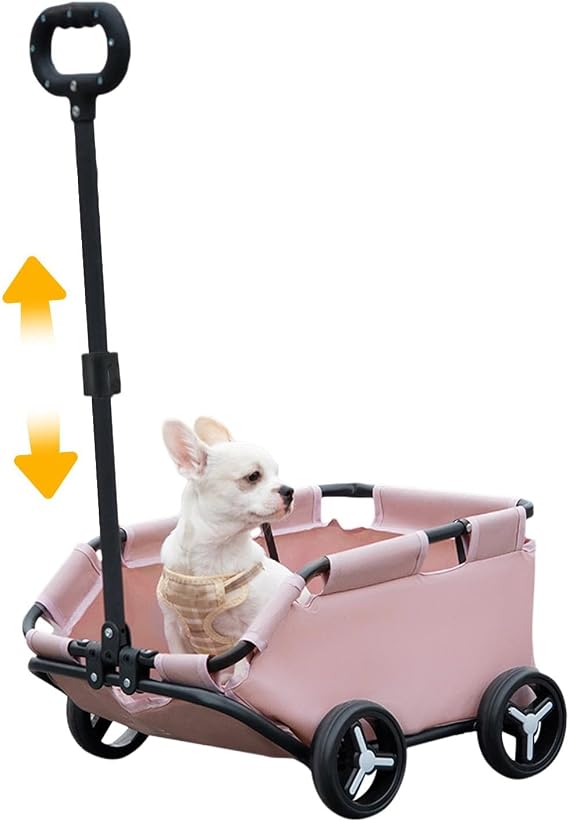 Kleiners Pet Pushchair - Pet Pram, Rolling Cat, Cat Transporter, Dog Cage Pushchair, Foldable Pet Pram, Lightweight Folding Dog Pram for RE