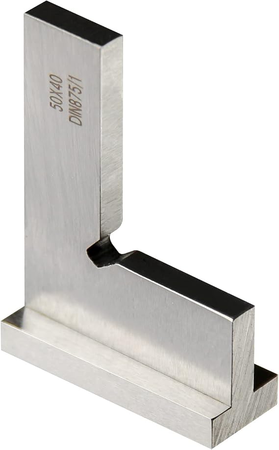 Precision Machinist Square 2 Inch Engineer Square 90 Degree Right Angle Ruler Ground Hardened Steel with Seat 2 x 1.6 Inch