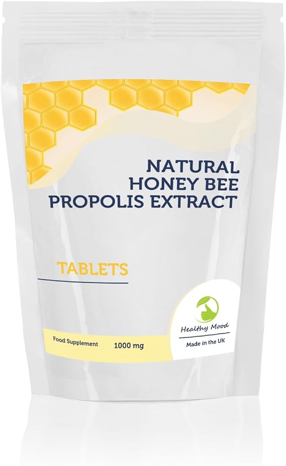 Propolis Tablets – Natural Immune Support & Antioxidant Protection – 500mg, Non-GMO, Bee Propolis Extract