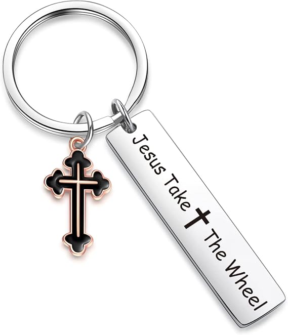 ZNOSVEI Jesus Keychain Driver Trucker Keychain