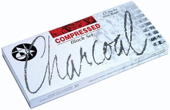 Jakar Compressed Charcoal Sticks - Black (Pack of 12)