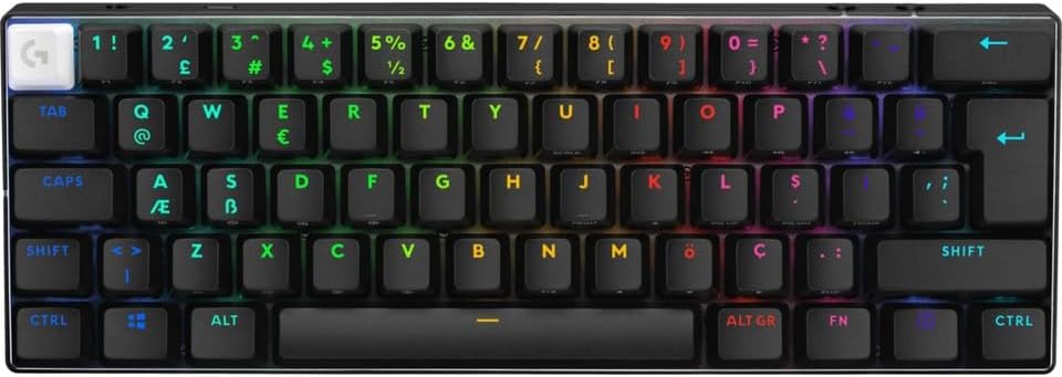 Logitech G Pro X 60 920-011930 RGB%60 TKL Tactile Switch Kablolu/Kablosuz Mekanik Oyuncu Klavyesi