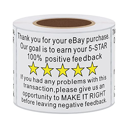 Hybsk 2x3 Ebay Thank You for Your Purchase Feedback Stickers Ebay Shipping Supplies Labels Adhesive Label 200 Per Roll Ebay