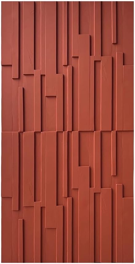 Large 3D Wall Panels for Interior Wall Decor, Textured Wavy Decorative Panels, Pack of 1 (47.2" 23.6")(Red,300 * 300mm)