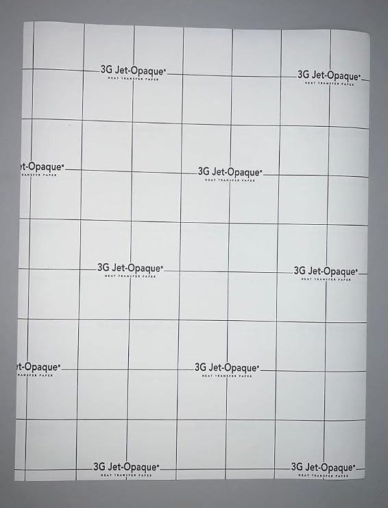 3G Jet Opaque - Inkjet Heat Transfer Paper 8.5"x11" 50 SHEETS*