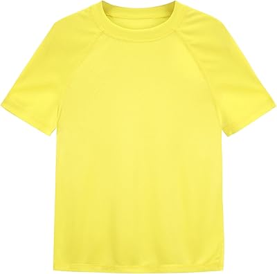 Boys Rash Guard Short Sleeve UPF 50 Sun Protection Swim Shirt Kids Quick Dry SPF Water Shirt