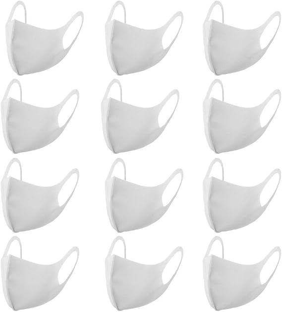 Parquet 12 Pack Washable Fabric Face Mask - Stretchy & Soft Face Covering