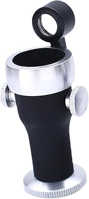 Diamond Waist Mirror Loupe 10X, Cup-Shaped Inspection Tool Black